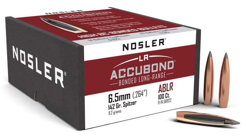 Nosler AccuBond Long Range 6.5mm 142gr Spitzer Point Rifle Bullets 100/Box - 58922