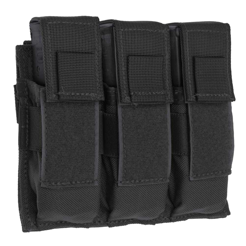 Tac Shield Triple Universal Pistol Molle Pouch, Black - T3603BK
