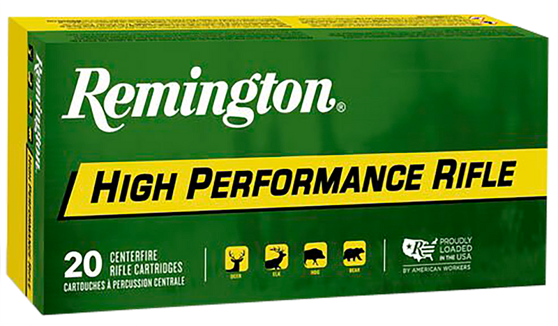 Remington High Performance 22-250 Rem 55gr Pointed Soft Point Rifle Ammo, 20rd Box - 21311