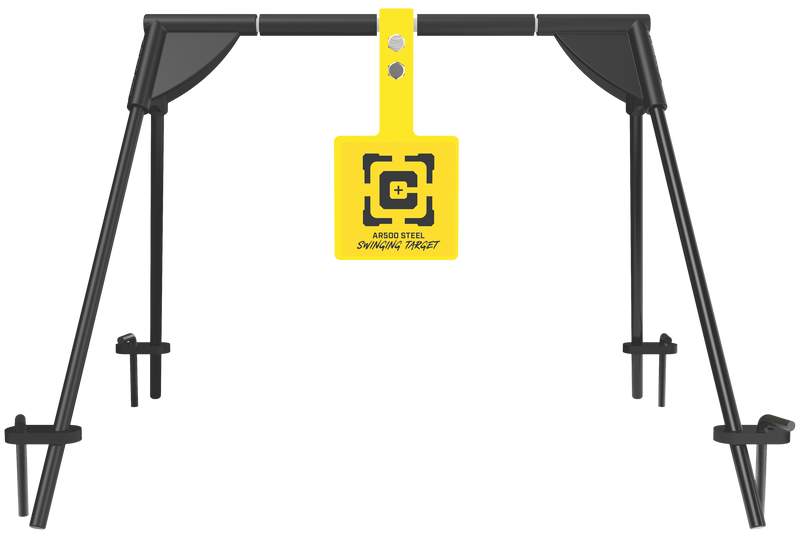 Caldwell Swinging Rifle Target, Black/Yellow - 1187590