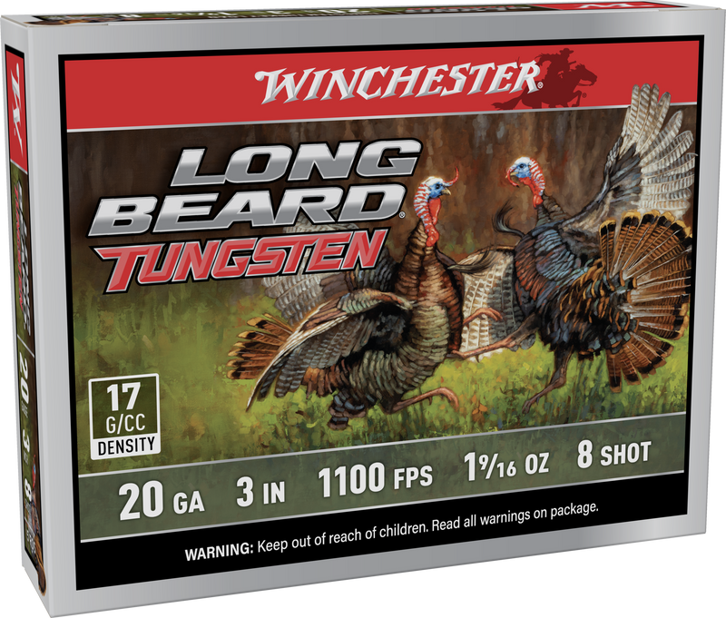 Winchester Long Beard Tungsten Plastic 20 Gauge 3" #8 Shot 5 Round Box - LBT2038