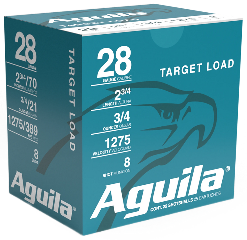 Aguila Competition Target Load Lead 28 Gauge 2.75" 3/4oz #8 Shot 25 Round Box - 1CHB2878