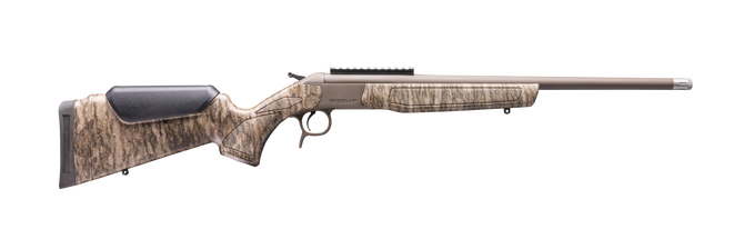 CVA Scout Spur 410 Bore 22" 1rd Single Shot Shotgun, Patriot Brown/Mossy Oak Bottomlands - CR4918MOBL