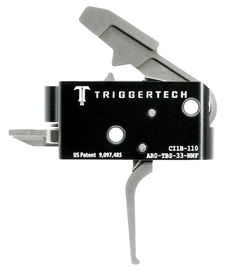 TriggerTech Competitive Primary Two-Stage Flat Trigger, 3.5 lbs, Silver - AR0TBS33NNF