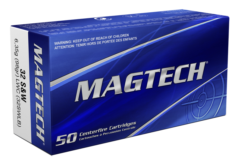 Magtech 32 S&W Long 98gr Lead Wadcutter 50rd Box Handgun Ammo - 32SWLB