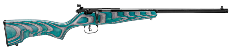 Savage Arms Rascal Minimalist Youth .22 LR 16.13" 1rd Bolt-Action Rifle, Teal/Gray - 13802