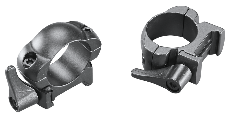 Weaver Lever Lok Top Mount Scope Rings 1" Medium Matte Black - 49325