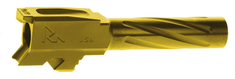 Rival Arms Precision V1 Match Grade 9mm Luger 3.41" Fluted Barrel, Gold PVD - RARA20G301E