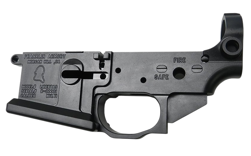 Franklin Armory Libertas Stripped Billet Lower Receiver, Black Hardcoat Anodize - 0020003BLK