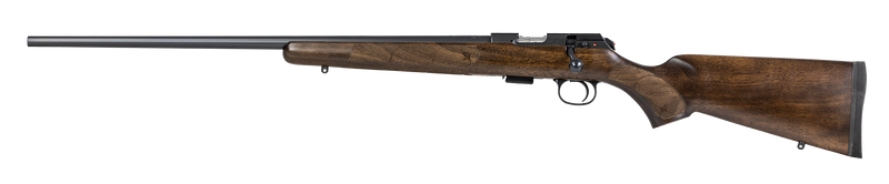 CZ 457 American Left Hand 22 WMR 24.8" 5+1 Bolt-Action Rifle, Black Nitride Walnut - 02391