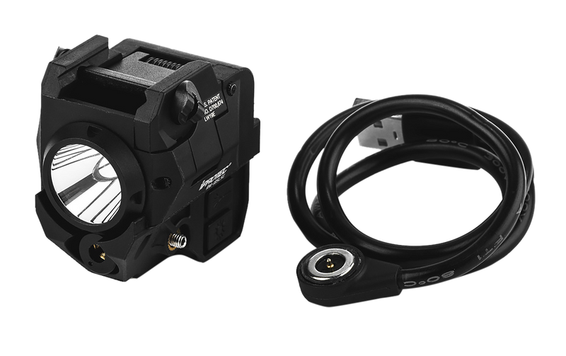 iProtec RM185LSG Rail-Mount Firearm Light with Green Laser, Black - 6751