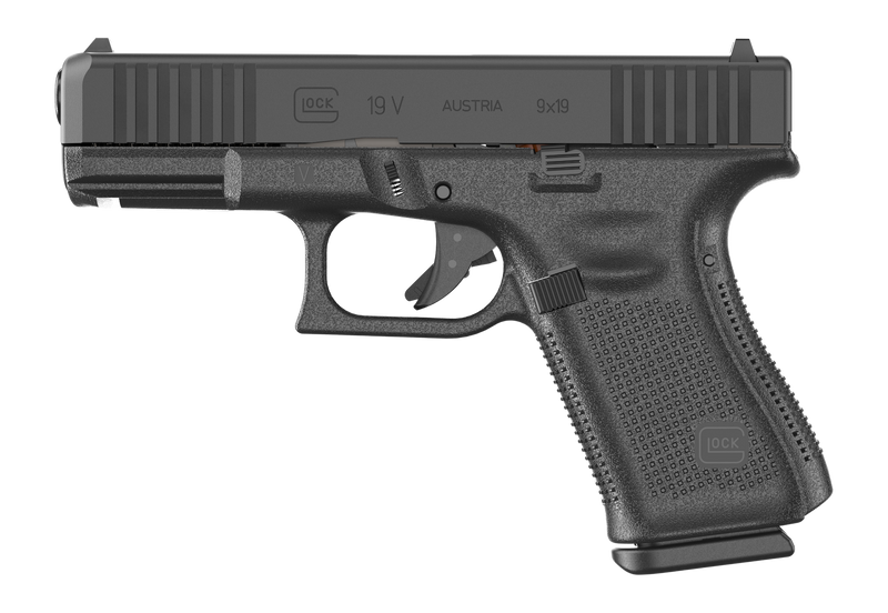 Glock 19 V 9mm 4.02" 15rd Pistol, Black nDLC - UV1950203