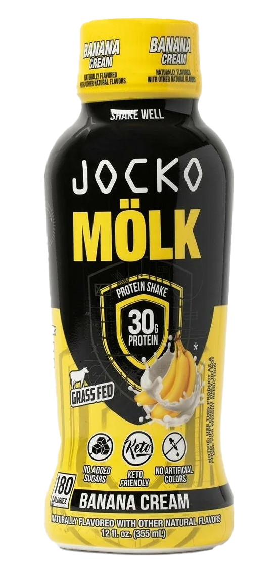 Jocko Fuel Banana Cream Protein Shake 12oz 12-Pack - 29090