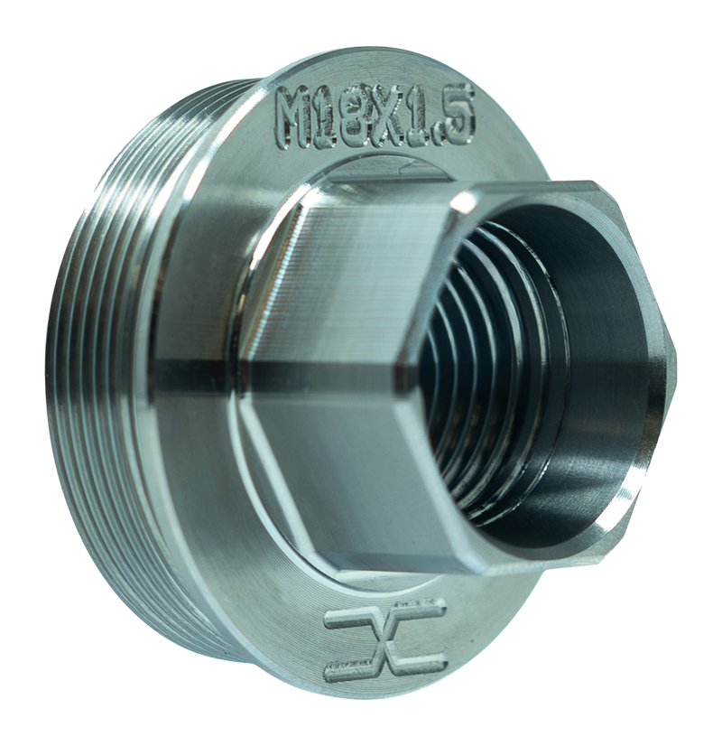 Faxon M18x1.5 Direct Thread to Hub Adapter, Titanium - FFMDSILHUBM1802
