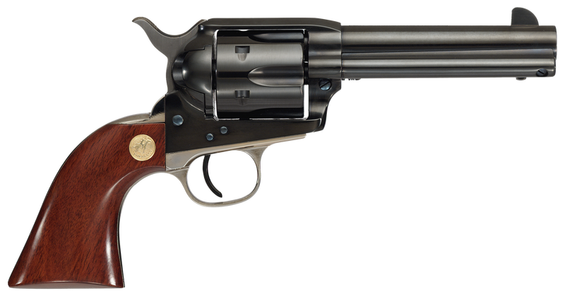 Cimarron Pistoleer 357 Mag 4.75" 6rd Revolver, Blued with Nickel Backstrap - MP400B1401