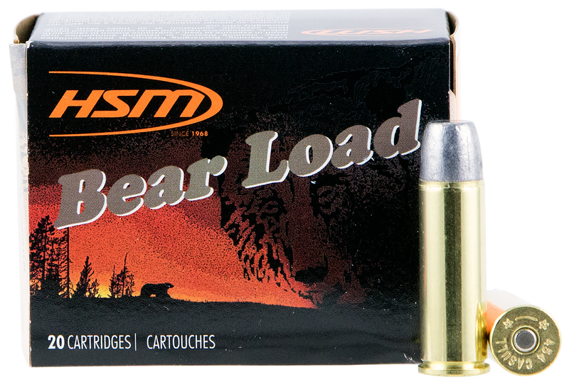 HSM Bear Load 454 Casull 325gr Wide Flat Nose Handgun Ammo, 50rd Box - 454C4N