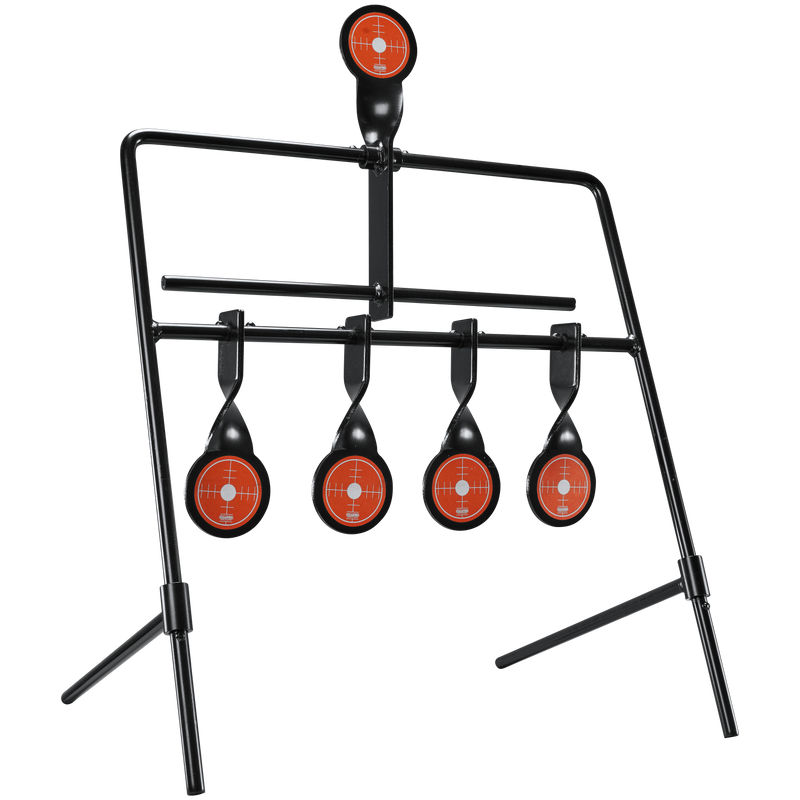 Champion Rimfire Five Gong Auto Reset Target, Black/Orange - 40874