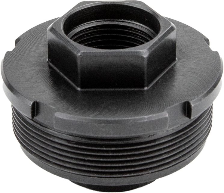 KGM Suppressors Direct Thread Adapter 3/4"x24, Steel Nitride Black - A-DTA-S-3M