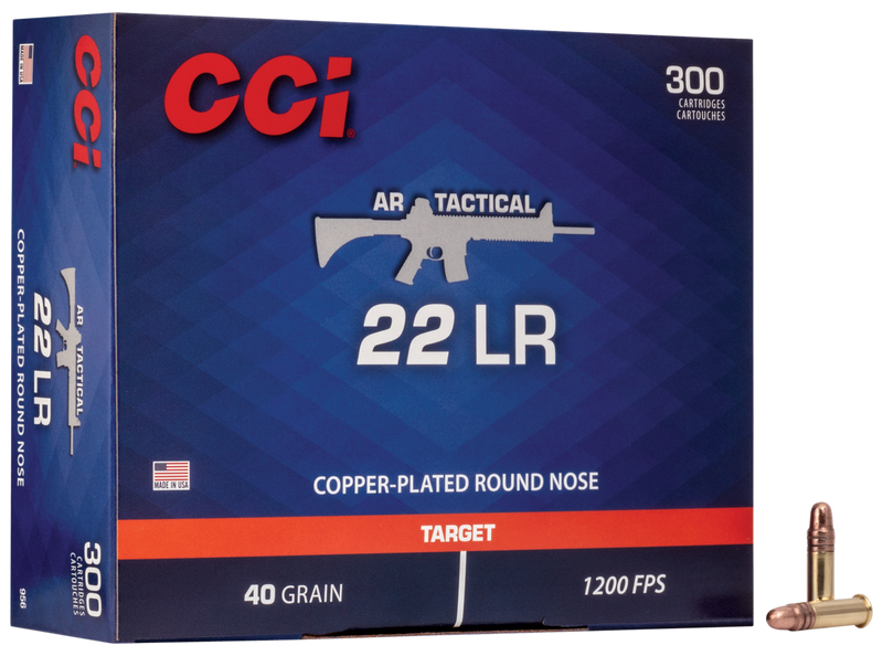 CCI Brass .22 LR 40gr Copper Plated Round Nose 300 Round Box - 956