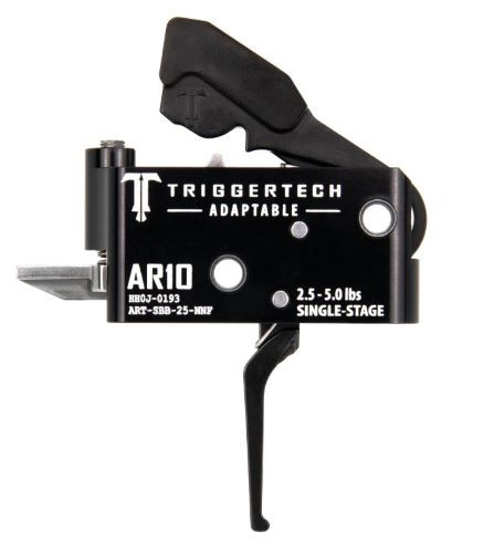 TriggerTech AR10 Single Stage Adaptable Straight Trigger, Flat Black - ARTSBB25NNF