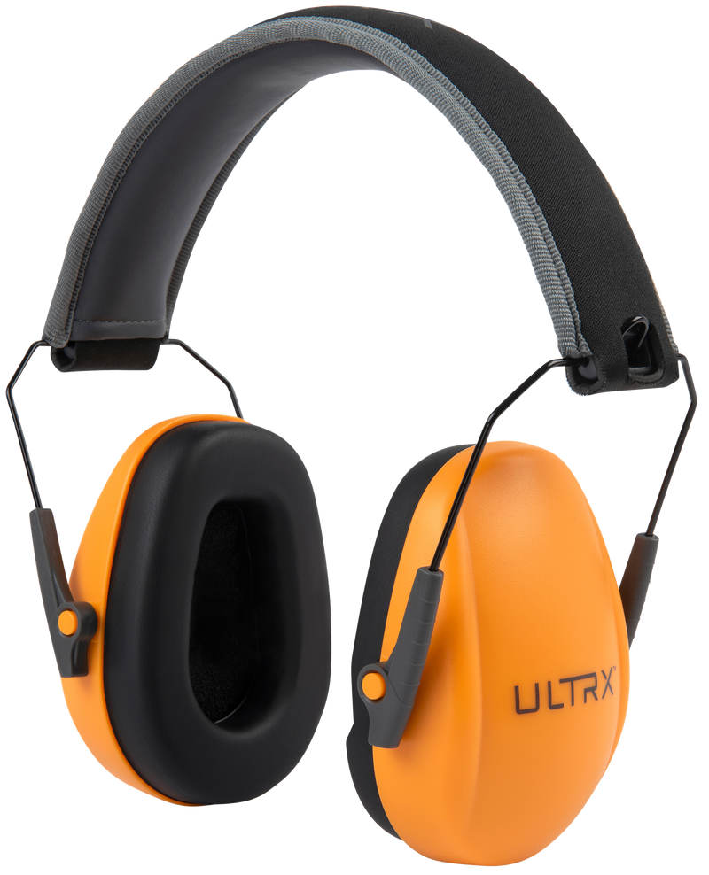 Allen Passive Slim Profile Over the Head Earmuff, Orange Youth - 4172