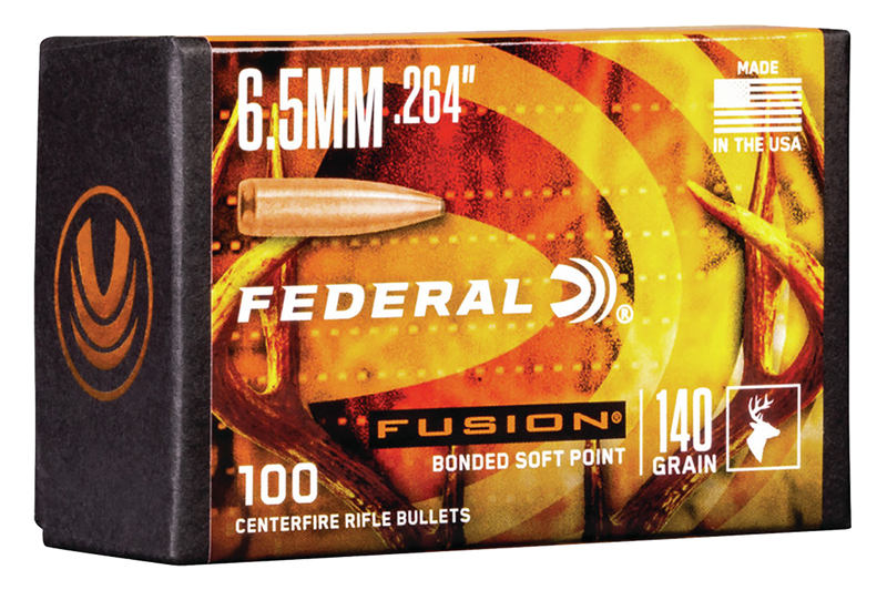 Federal Fusion 6.5 Creedmoor .264 140 Gr Soft Point Reloading Bullets - FB264F2