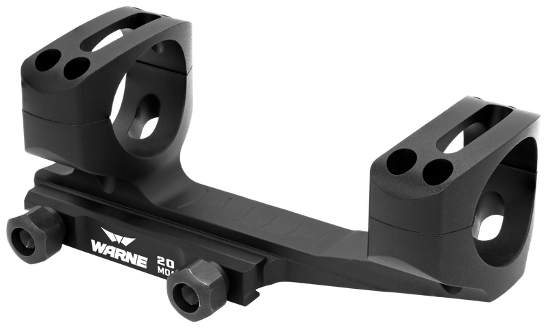 Warne LR-Skel 34mm Extended Skeletonized Scope Mount, Black - LRSKEL34TW