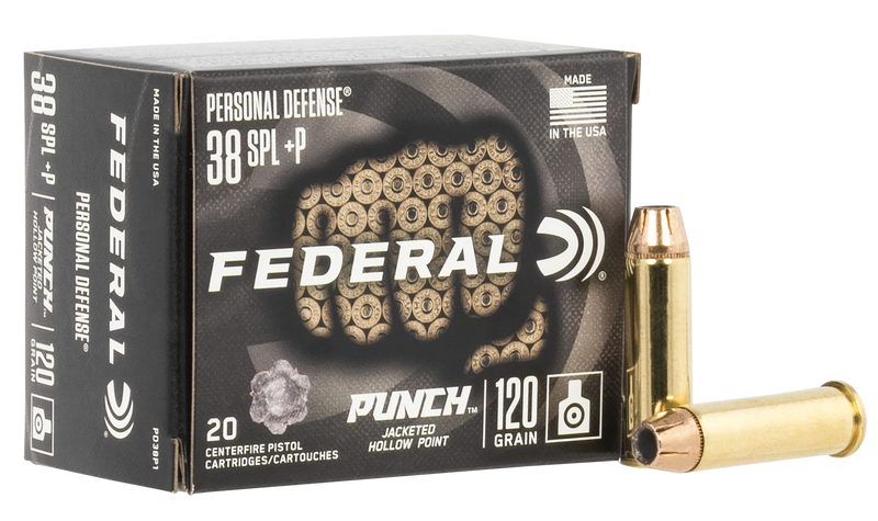 Federal Punch .38 Special +P 120gr JHP 20rd Box - PD38P1
