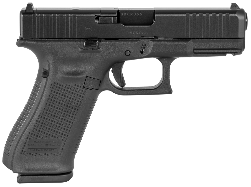 Glock 45 Gen5 MOS 9mm 4.02" 10+1 Compact Pistol, Black nDLC - PA455S201MOS