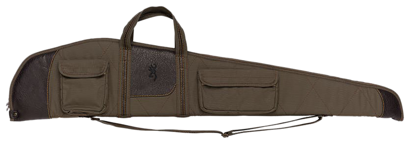 Browning Laredo 48" Rifle Case, Olive/Brown Canvas/Leather - 1415048448