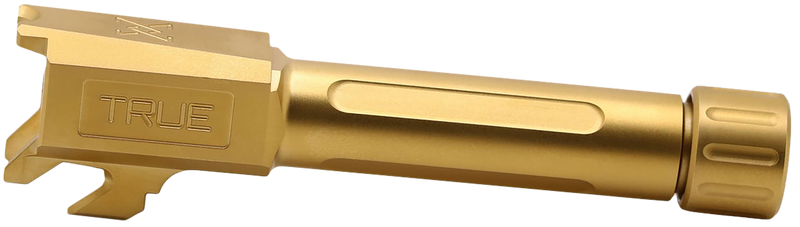True Precision Springfield Hellcat 9mm Luger 3.10" Threaded Barrel, Gold TiN - TPSHCBXTG