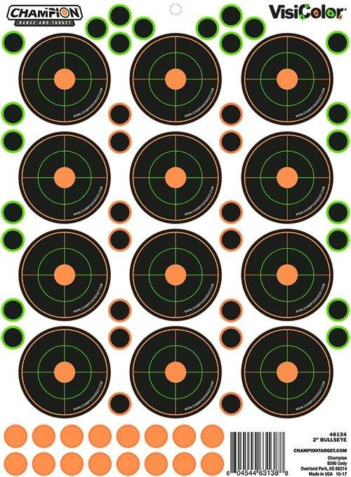 Champion 2" Bulls Eye Target 5 Pack with 60 Pastors - CHAMP 46134