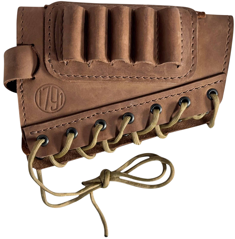 1791 Gunleather Butt Cuff Ammo Holder Hunt Brown Leather - HNTBAMRBRWR
