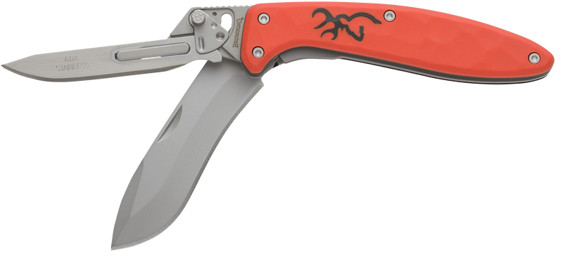 Browning Primal Scalpel 2 Folding Knife, Blaze Orange - 3220462B