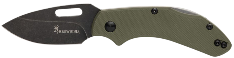 Browning Hidden Hollow EDC Small Folding Knife, OD Green - 3220504B