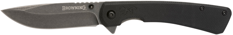 Browning Branded Rock EDC Folding Knife, Black - 3220514