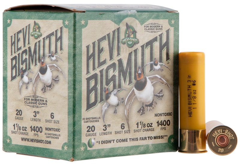 HEVI-Shot HEVI-Bismuth Plastic 20 Gauge 3" 1 1/8 oz #6 Shot 25 Round Box - HS17006