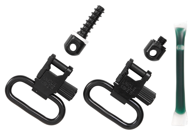Uncle Mike's Fore End Band Swivel Set Quick Detach Blued 1" Loop - 15312