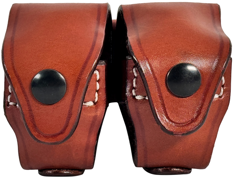 1791 Gunleather Revolver Speed Loader Double Carrier Brown - RVSLDCBRA