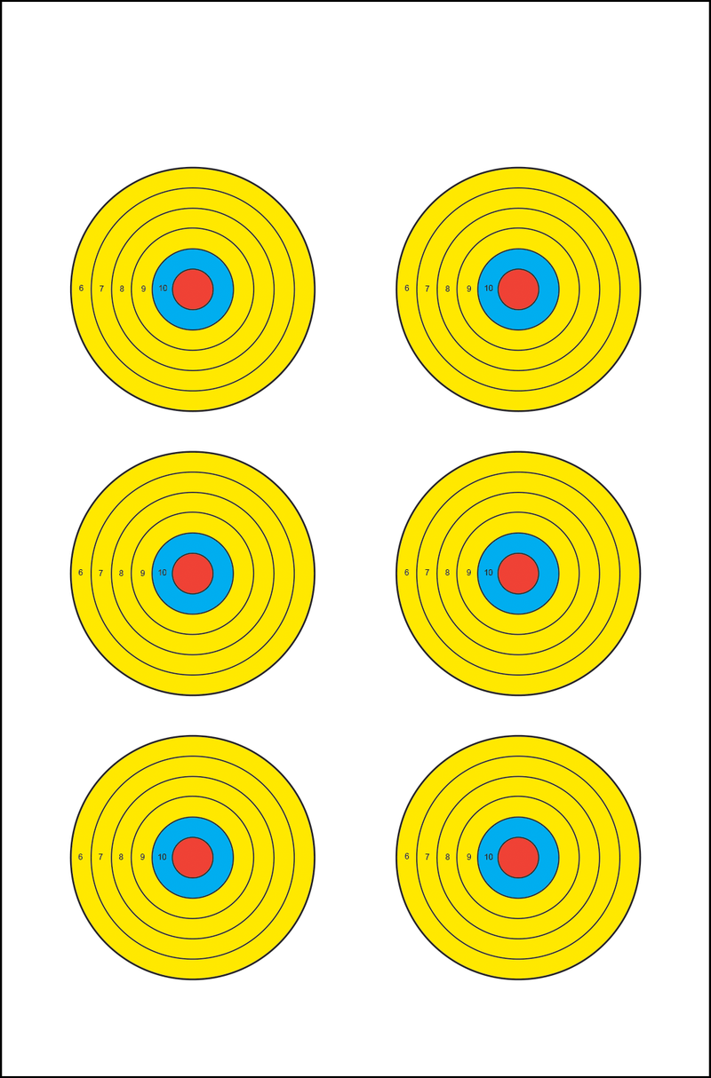 Action Target High Visibility Bullseye Paper Target 17.50" x 23" Multi-Color - PRBE6100