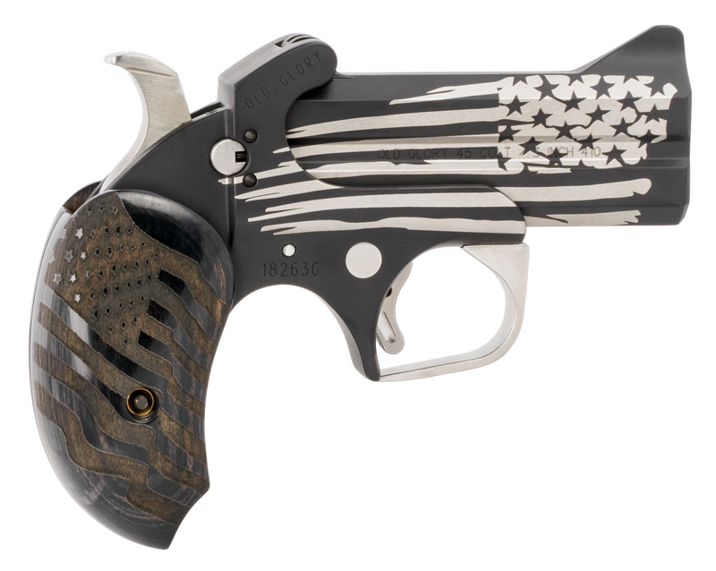 Bond Arms Old Glory .45 LC/.410 3.5" 2rd Break-Action Handgun, Black Cerakote - BAOG