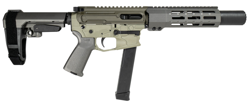 Shark Coast Tactical Sneaky Pete 9mm 5.5" 33+1 Pistol, Tungsten Cerakote - SCCSNKYSD9001