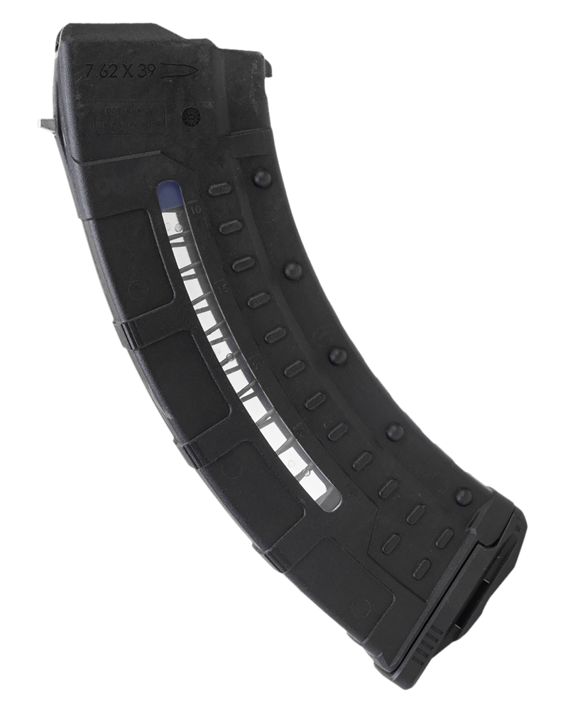 Leapers UTG AK/AKM 7.62x39mm 30rd Rifle Magazine, Black Polymer/Steel - RBTAKM30