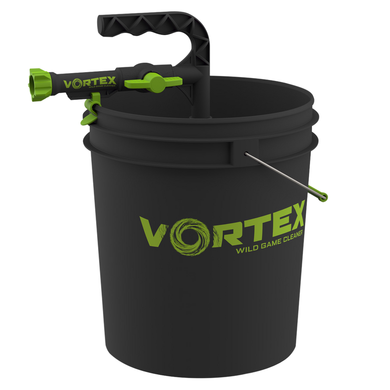 HME Game Washer with Bucket, Black/Green - HMEGWSHRBKT