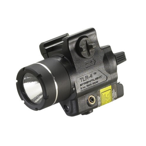 Streamlight TLR-4 Compact Rail Mounted Tactical Light with Red Laser, Black - 69240
