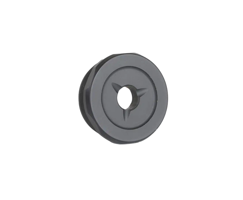 JK Armament Pro Flash Reducer End Cap .22 Cal, Hard Anodized Black - JK155PROEC22