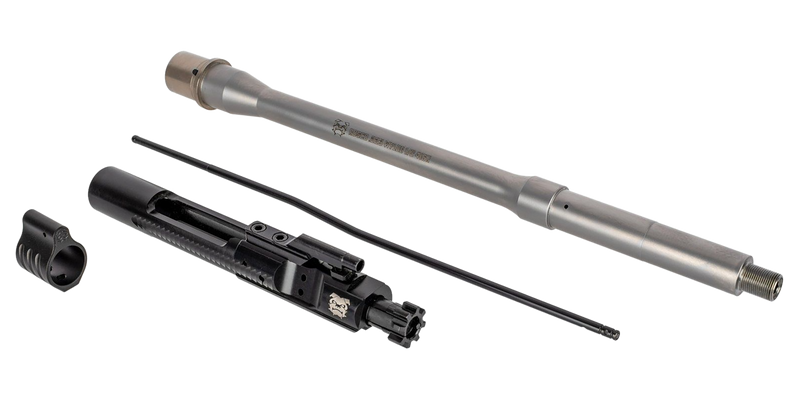 Rosco Manufacturing Sauce Pack 14.5" 223 Wylde Upper Receiver Kit, Silver - SP-PB-145-223-BCG-GTM