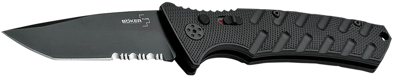 Boker Plus Strike Auto Pocket Folding Knife, Black - 01BO458