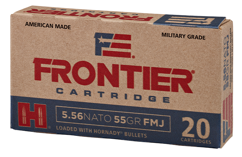 Frontier Cartridge 5.56 NATO 62gr Full Metal Jacket Rifle Ammo, 20 Rounds - FR260