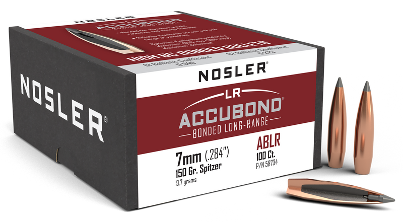 Nosler AccuBond Long Range 7mm 150gr Spitzer Point Rifle Bullets - 58734